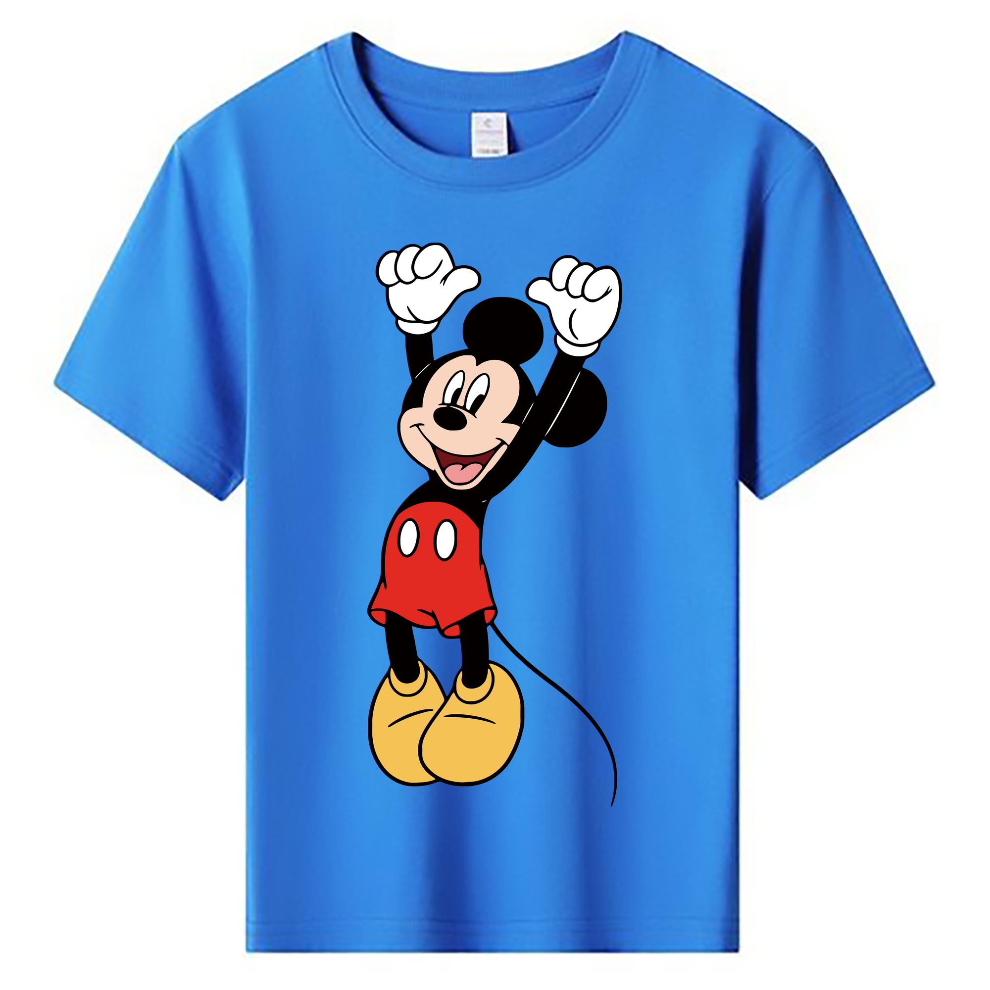 ミッキーマウス Mickey Mouse 綿100％キッズTシャツ（フロントプリント）